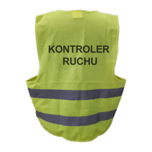 Kamizelka odblaskowa z napisem KONTROLER RUCHU